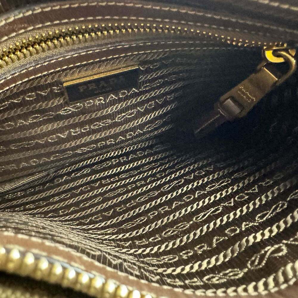 PRADA Brown Leather Shoulder Bag - Picture 5 of 13
